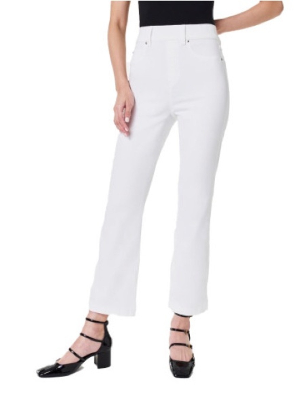 SPANX Kick Flare Pull On Jeans White